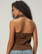 RSQ Womens Button Front Halter Top image number 4