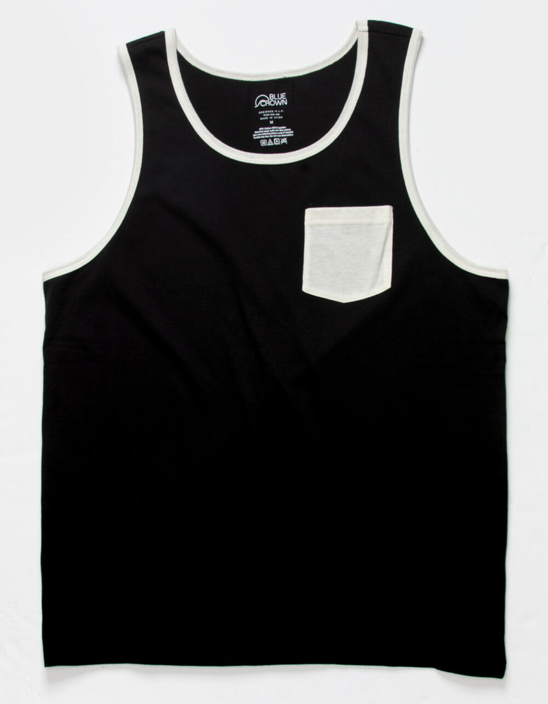 BLUE CROWN Mens Pocket Tank Top image number 0