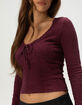 RSQ Womens Texture Long Sleeve Top image number 5