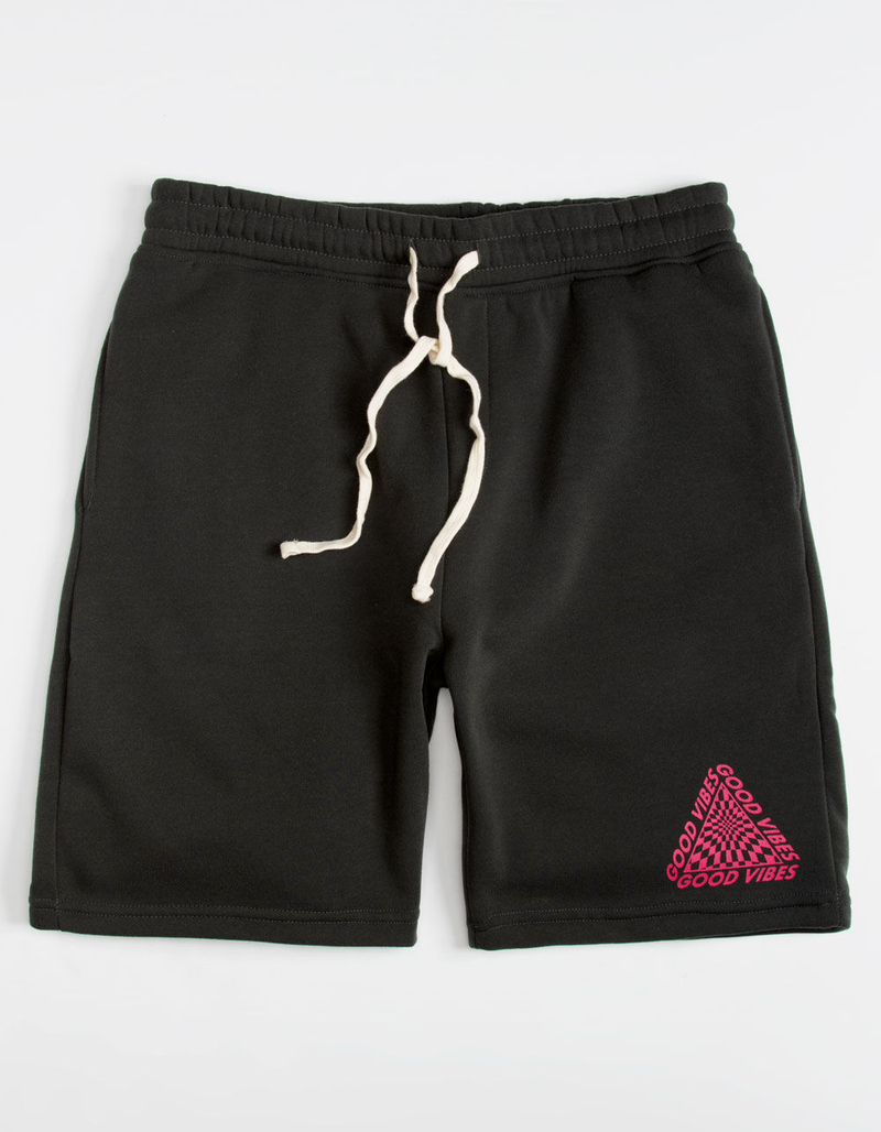 BROOKLYN CLOTH Screen Mens Black Sweat Shorts image number 0