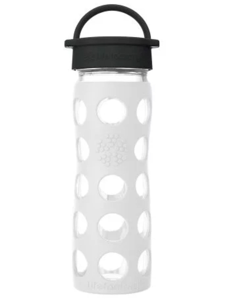 LIFEFACTORY 16oz Optic White Glass Water Bottle image number 0