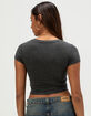 HEART & HIPS Womens V-Neck Crop Tee image number 4