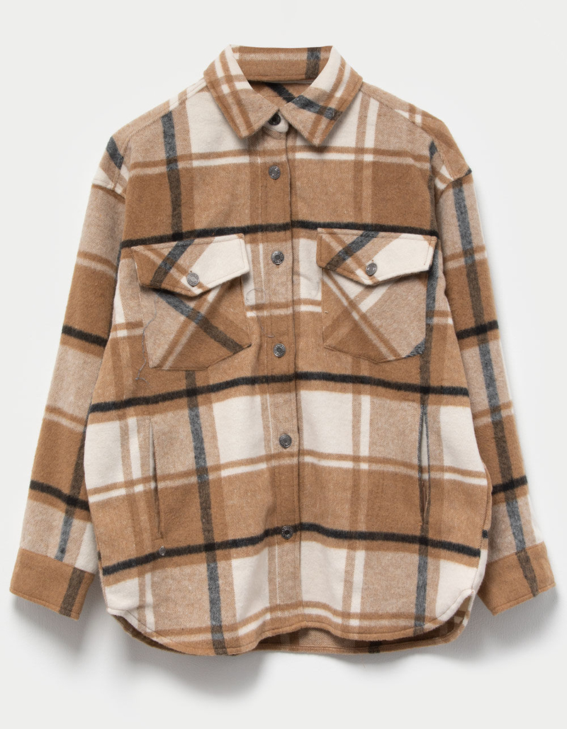 RSQ Plaid Womens Shacket image number 4