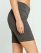 FULL TILT High Waisted Womens Charcoal Biker Shorts image number 2