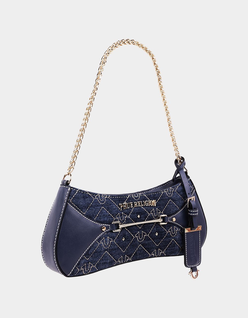 TRUE RELIGION Studded Denim Chain Shoulder Bag image number 1