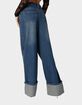 EDIKTED Vesper Cuffed Low Rise Jeans image number 3