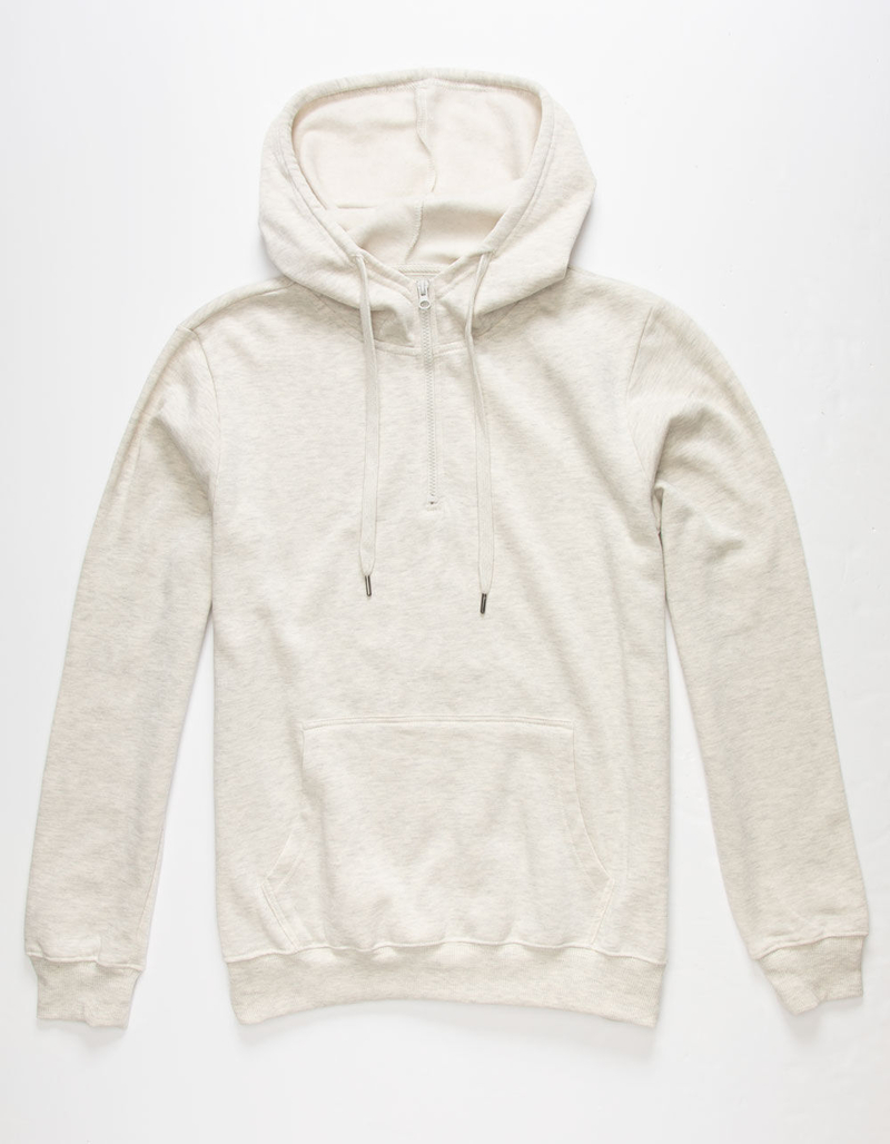 RSQ 1/4 Zip Oatmeal Mens Hoodie image number 0