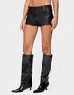 EDIKTED Reese Studded Faux Leather Micro Shorts image number 2