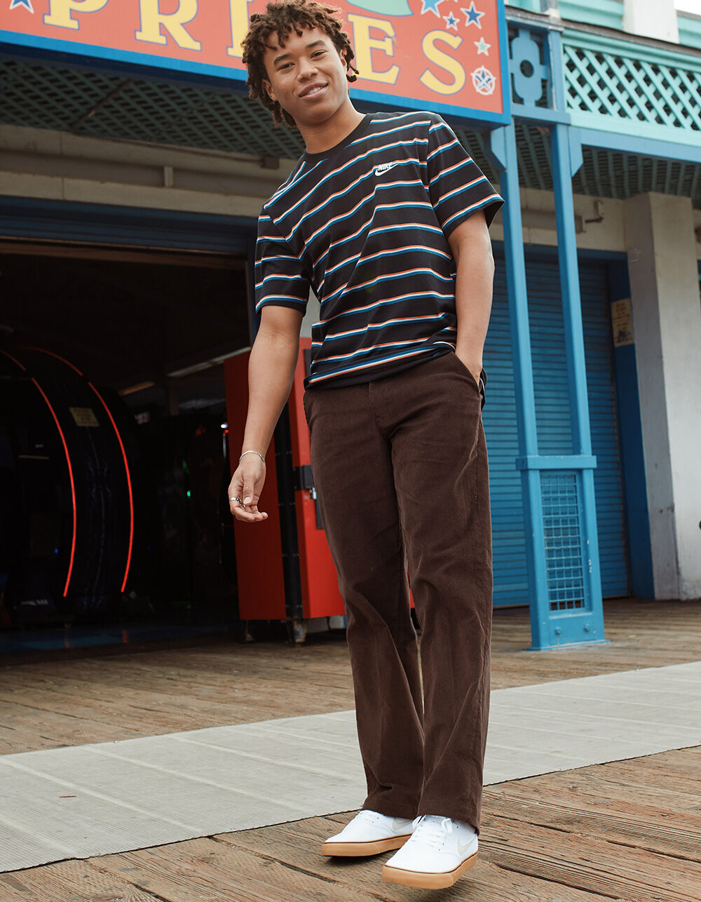 DICKIES Flat Front Mens Corduroy Pants - DARK BROWN | Tillys