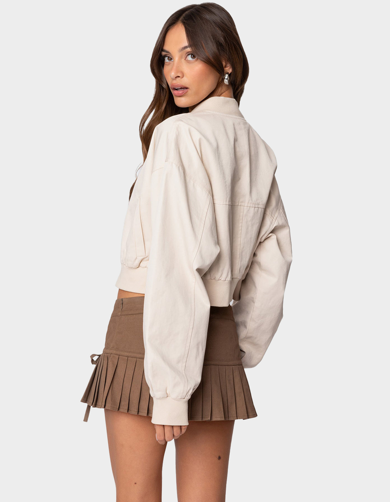 EDIKTED Zarria Cropped Bomber Jacket image number 3