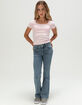 FULL TILT Essentials Girls Bow Trim Tee image number 4