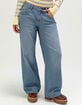RSQ Womens Fold Over Waistband Baggy Jeans image number 2