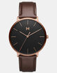 MVMT Legacy Slim Grizzly Brown Leather Watch image number 1