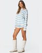 EDIKTED Amaris Striped Knit Shorts image number 5