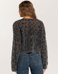 FULL TILT Womens Open Weave Washed Pullover Sweater image number 4