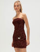 WEST OF MELROSE Flocked Womens Tube Dress image number 3