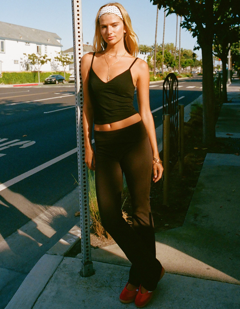 TILLYS Fold Over Flare Womens Pants image number 5