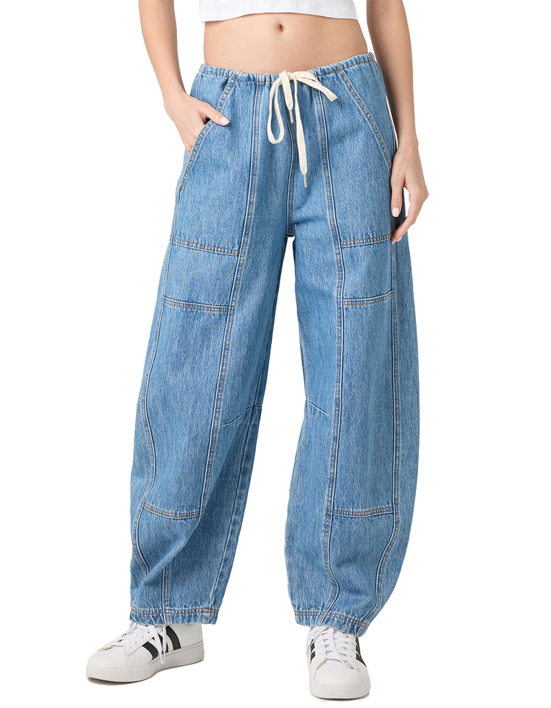 BLANK NYC Drawstring Barrel Carpenter Womens Jeans image number 0