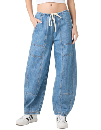 BLANK NYC Drawstring Barrel Carpenter Womens Jeans Primary Image