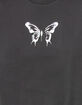 FULL TILT Chrome Butterfly Girls Crewneck Sweatshirt image number 3