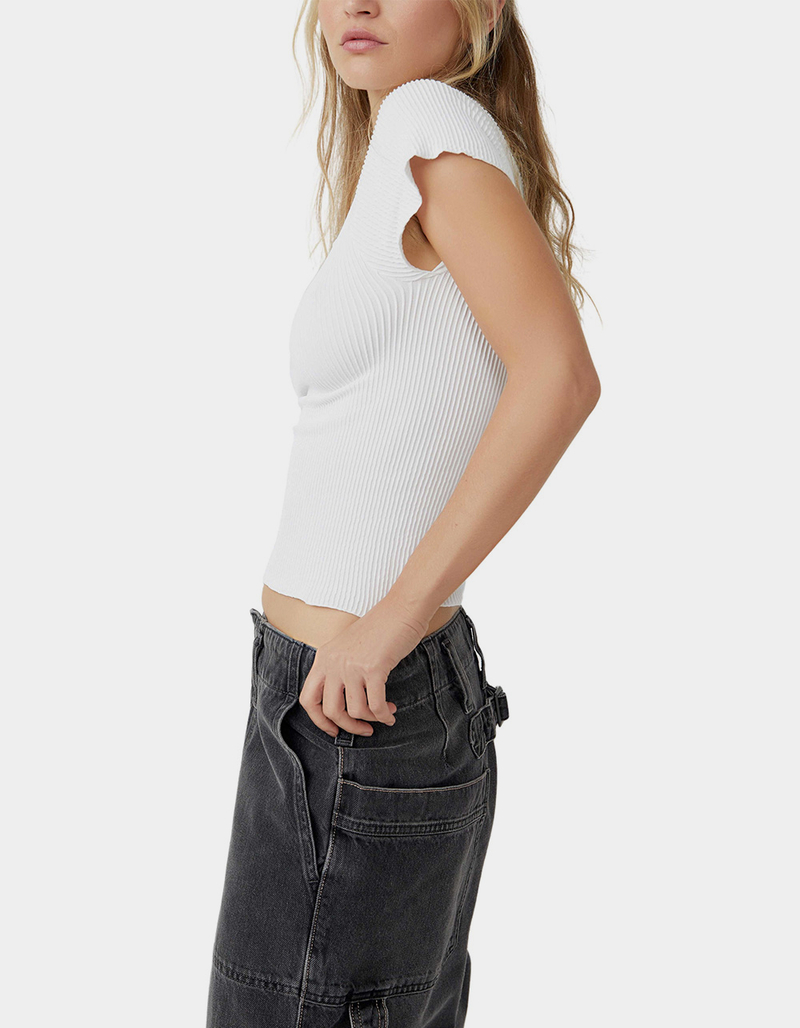 FREE PEOPLE Seamless Off The Shoulder Ribbed Womens Top image number 2