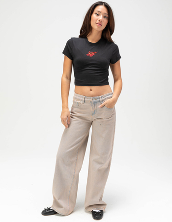NIKE Sportswear Chill Knit Womens Crop Tee Alternative Image