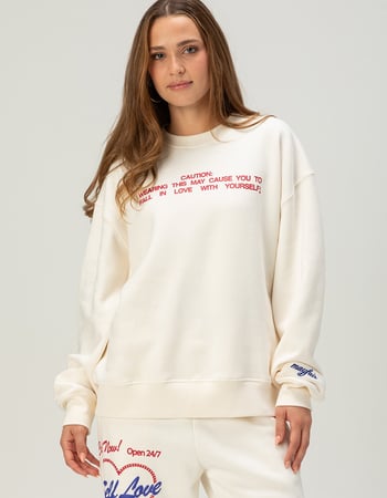 THE MAYFAIR GROUP Self Love Womens Oversized Crewneck Sweatshirt Alternative Image