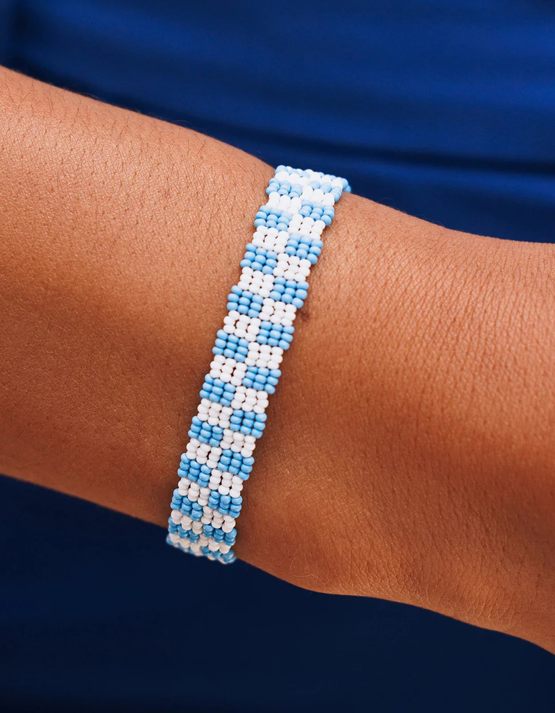 PURA VIDA Woven Seed Bead Checkerboard Bracelet image number 1