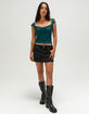 RSQ Womens Low Rise Denim Mini Skirt image number 1
