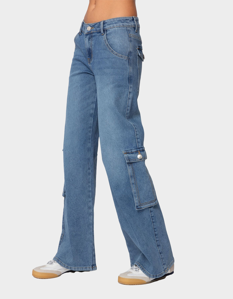 EDIKTED Lunar Low Rise Cargo Jeans image number 2