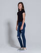 RSQ Manhattan High Rise Girls Ripped Skinny Jeans image number 2