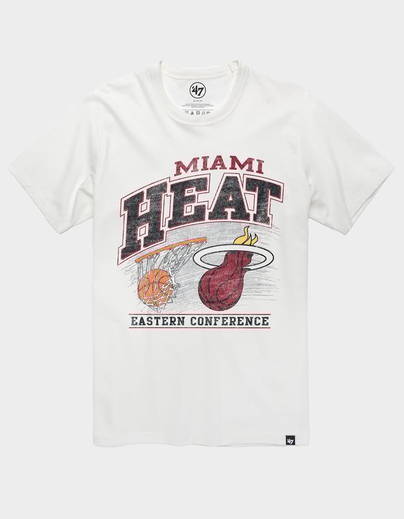 47 BRAND Miami Heat Amp Up '47 Franklin Mens Tee OFF WHITE Tillys