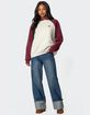 EDIKTED Raglan Bow Oversized Hoodie image number 4