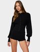 EDIKTED Maizy Puff Sleeve Scalloped Knit Cardigan image number 1