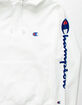 CHAMPION Flock Sleeve White Mens Hoodie image number 3