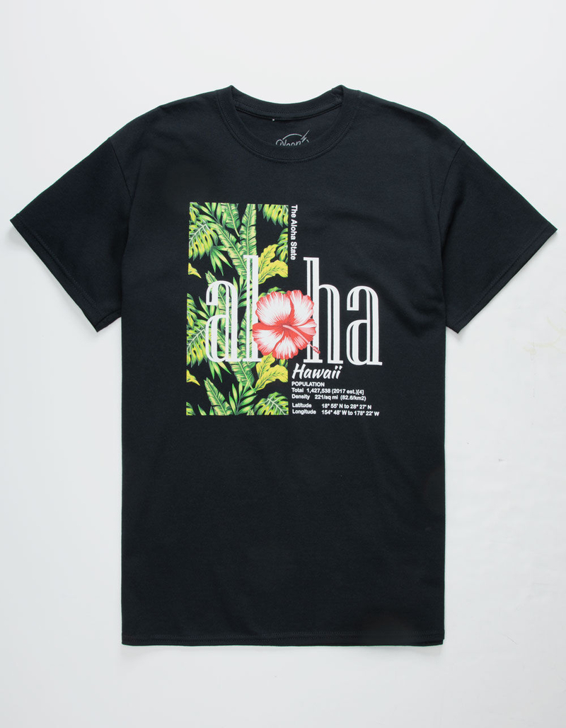 NEON RIOT Aloha Palms Mens T-Shirt image number 0