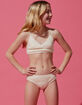 FULL TILT Crochet Girls Triangle Bralette Bikini Set image number 1