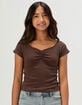 FULL TILT Essentials Girls Cinch Tee image number 1