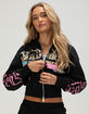 VON DUTCH Womens Crop Zip-Up Hoodie image number 2