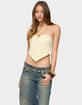 EDIKTED Alana Floral Handkerchief Halter Top image number 2