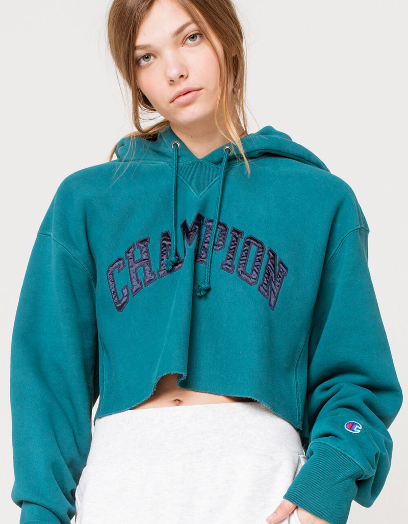 CHAMPION Vintage Womens Crop Hoodie image number 0