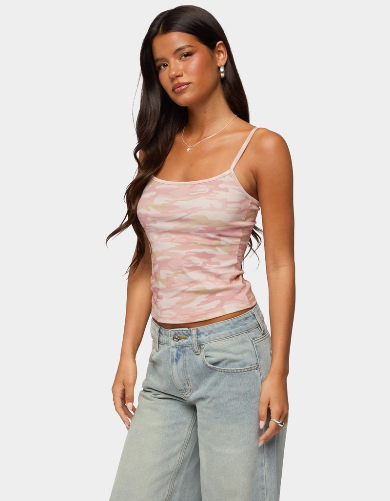 EDIKTED Ciellah Camo Tank Top image number 1