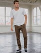 RSQ Mens Slim Straight Washed Dirt Chinos image number 1