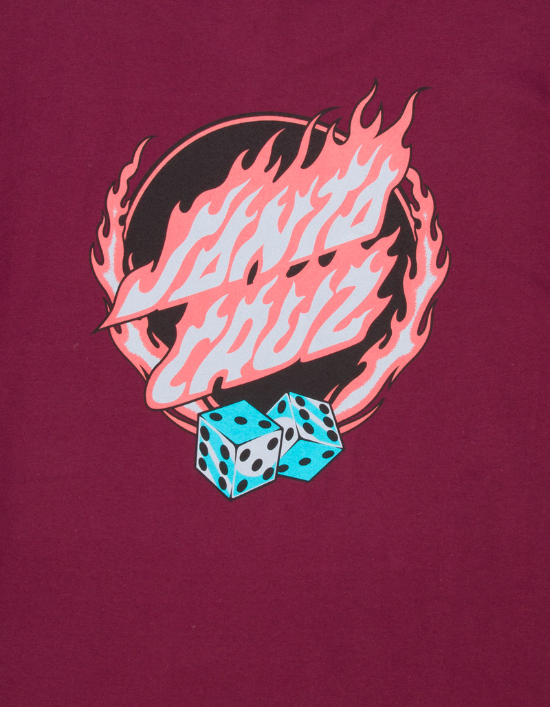SANTA CRUZ Flaming Dice Mens Tee image number 2