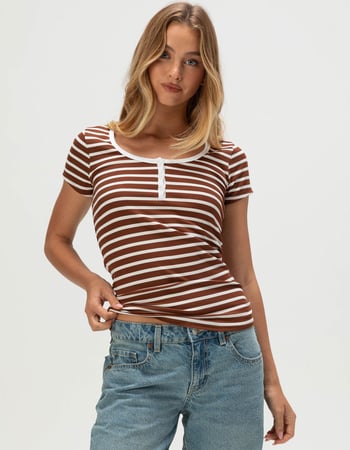 RSQ Womens Henley Top Primary Image