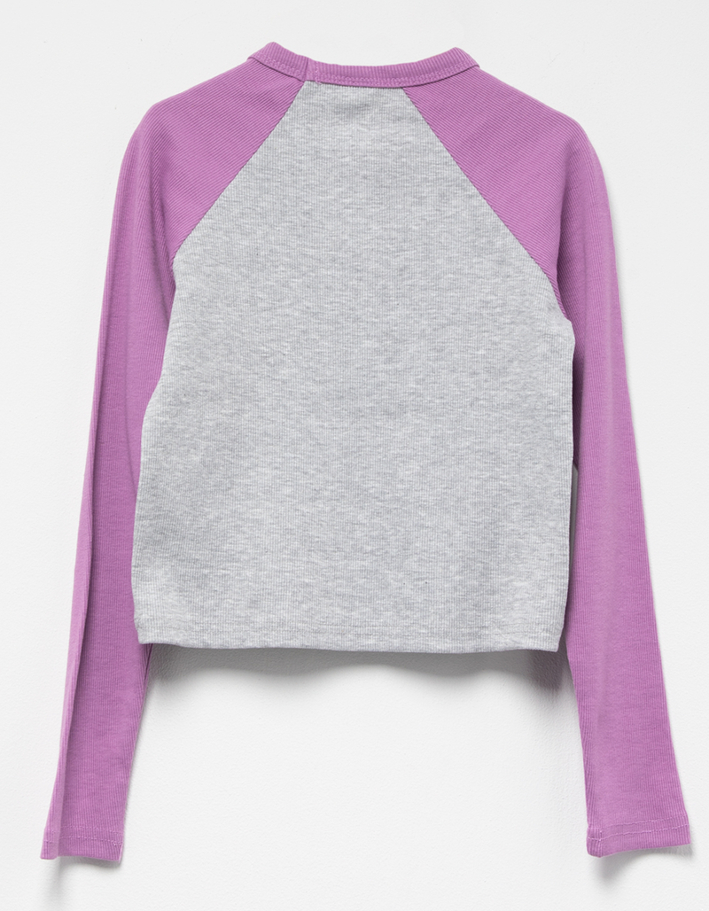 FULL CIRCLE TRENDS Colorblock Girls Raglan Top image number 1