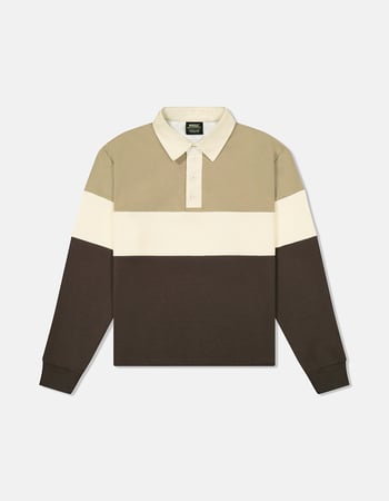 WESC Cropped Rugby Mens Long Sleeve Polo Primary Image