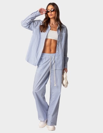 EDIKTED Pinstripe Pants Alternative Image