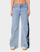 EDIKTED Contrast Split Washed Jeans image number 1