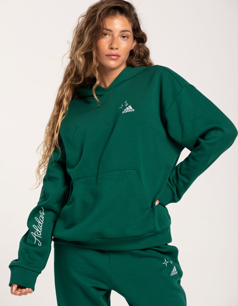 ADIDAS Scribble Embroidery Womens Fleece Hoodie image number 0